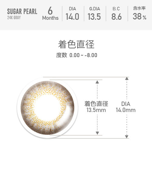 【OUTLET】シュガーパール・24Kグレー (Sugar Pearl 24K Gray) / 使用期限 : 2023年 01月まで