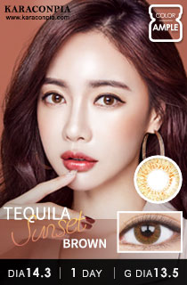 [1Day] カラーアンプルワンデー テキーラ サンセット ブラウン (COLOR AMPLE Oneday Tequila Sunset Brown) DIA 14.3mm [1箱10枚]